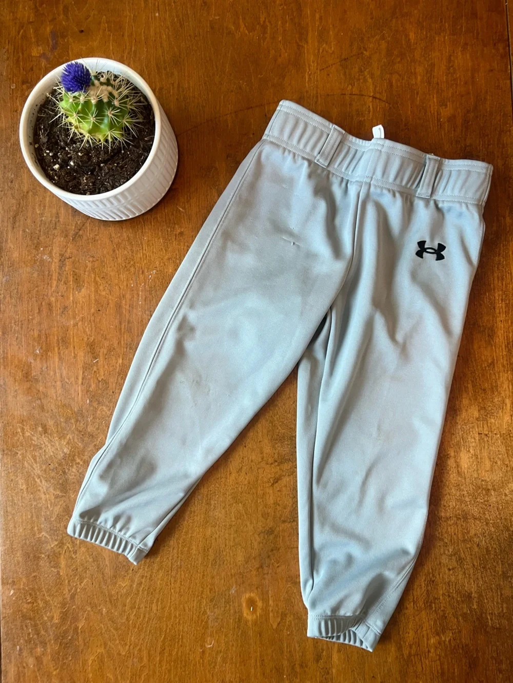 Under Armour Boys Baseball Pants Size 5 Gray Joggers Athletic